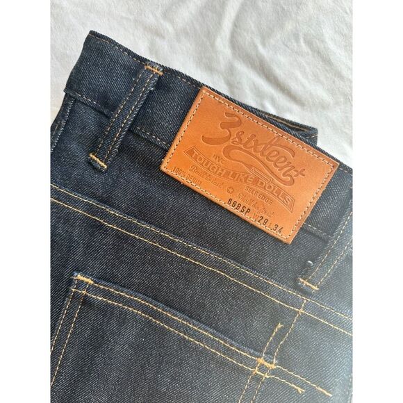 NWOT 3sixteen Selvedge Raw Denim Women’s Skinny Fit Jeans 66BSP 29x34 Self Edge - Picture 16 of 16